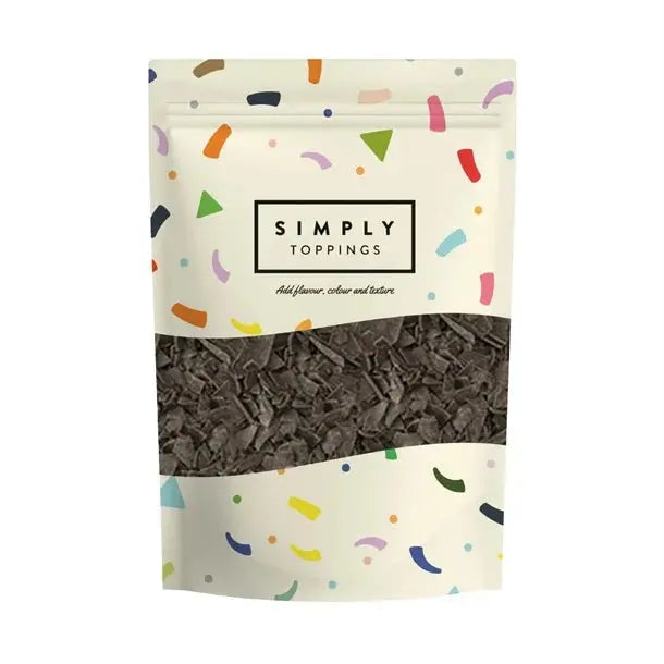 Simply Toppings Dark Chocolate Flakes 300g (Case of 4) - Honesty Sales U.K Main image