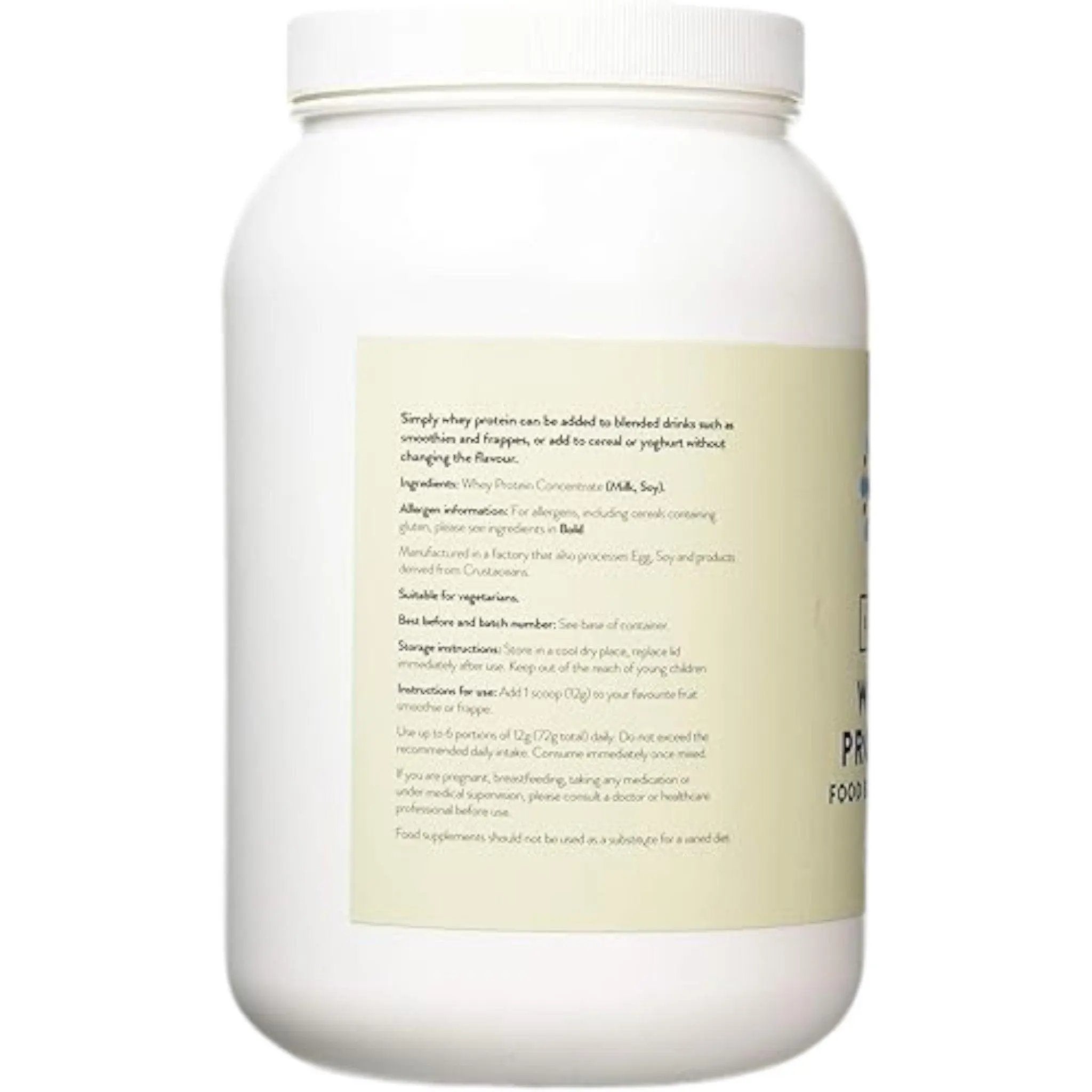 Simply Whey Protein Powder 1.3kg - Honesty Sales U.K