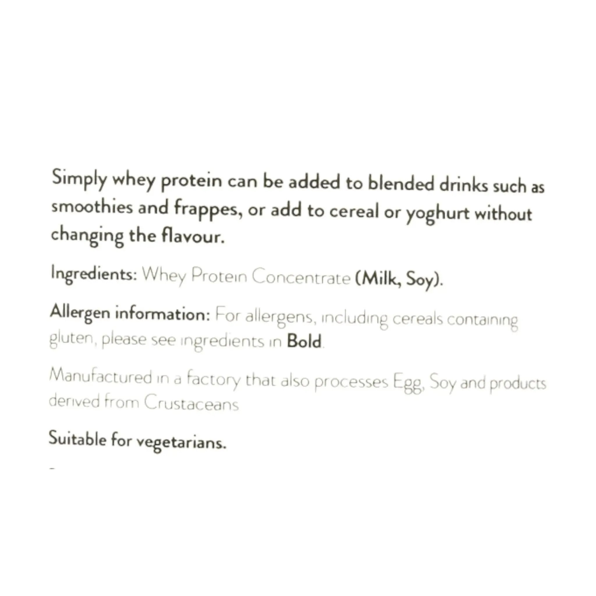 Simply Whey Protein Powder 1.3kg - Honesty Sales U.K