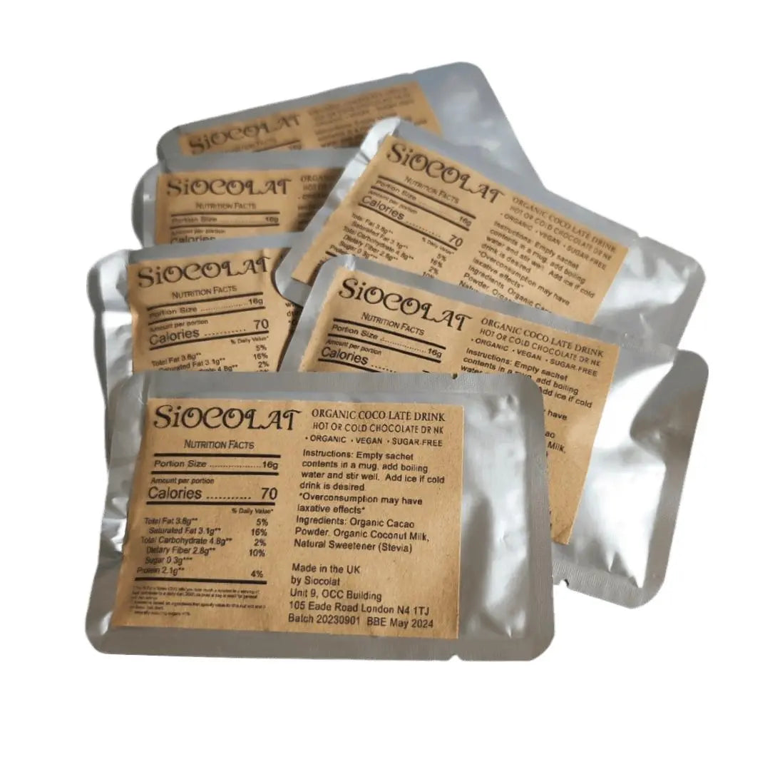 Siocolat Organic Vegan Sugar Free Low Calorie Chocolate Drink Hot or Cold - Honesty Sales