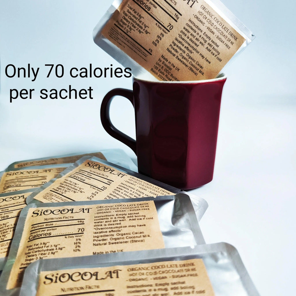 Siocolat Organic Vegan Sugar Free Low Calorie Chocolate Drink Hot or Cold - Honesty Sales