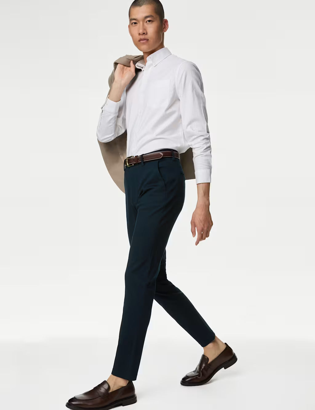 Slim Fit Stretch Ponte Chinos - Honesty Sales