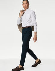 Slim Fit Stretch Ponte Chinos - Honesty Sales