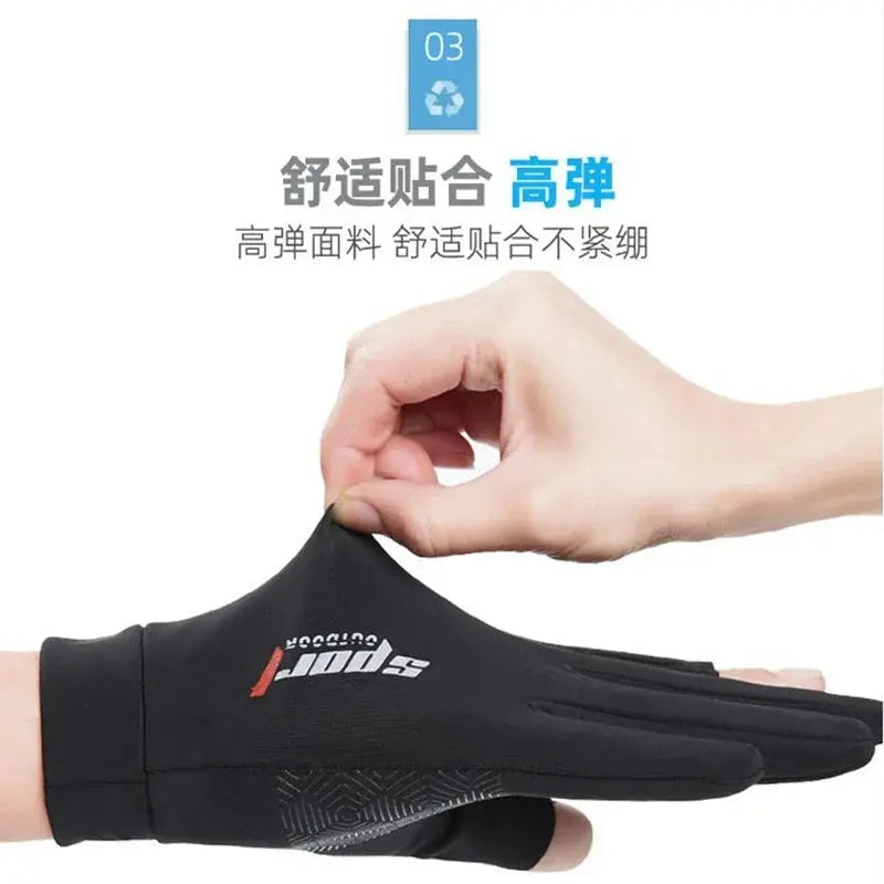 Sports Golf Ice Silk Riding Driving Gloves Non-Slip Fitness UV Protection Gloves Honesty Sales U.K