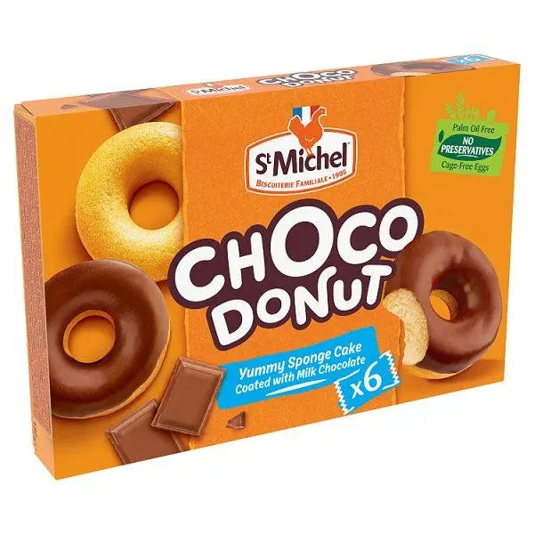 St Michel 6 Choco Donut 180g (Case of 9) - Honesty Sales U.K Image principale du produit