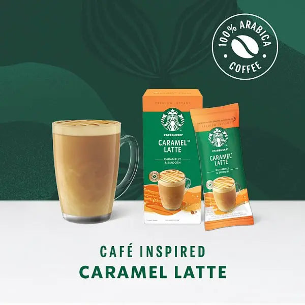 Starbucks Caramel Latte Instant Coffee Sachets 5 x 23g (Case of 6) Starbucks