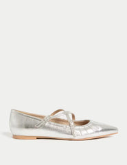 Strappy Pointed Ballet Pumps Honesty Sales