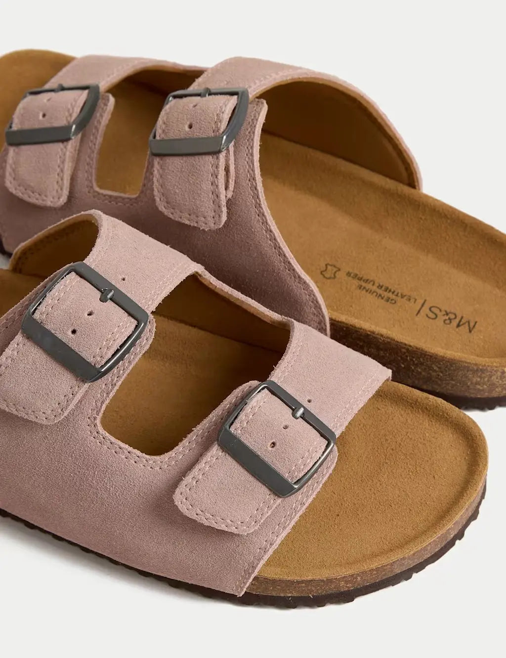 Suede Slip-On Corkbed Sandals Honesty Sales
