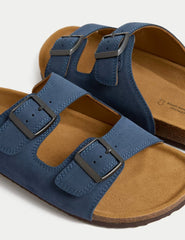 Suede Slip-On Corkbed Sandals - Honesty Sales