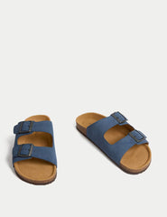 Suede Slip-On Corkbed Sandals - Honesty Sales