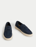 Suede White Sole Lace Up Loafers Honesty Sales