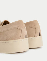 Autograph Suede White Sole Lace Up Loafers