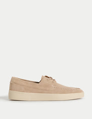 Autograph Suede White Sole Lace Up Loafers