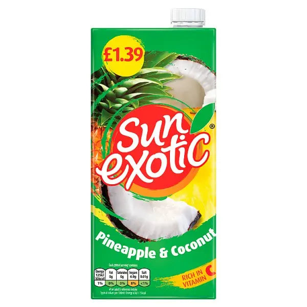 Sun Exotic Pineapple & Coconut 1 Litre (Case of 12)  Honesty Sales U.K