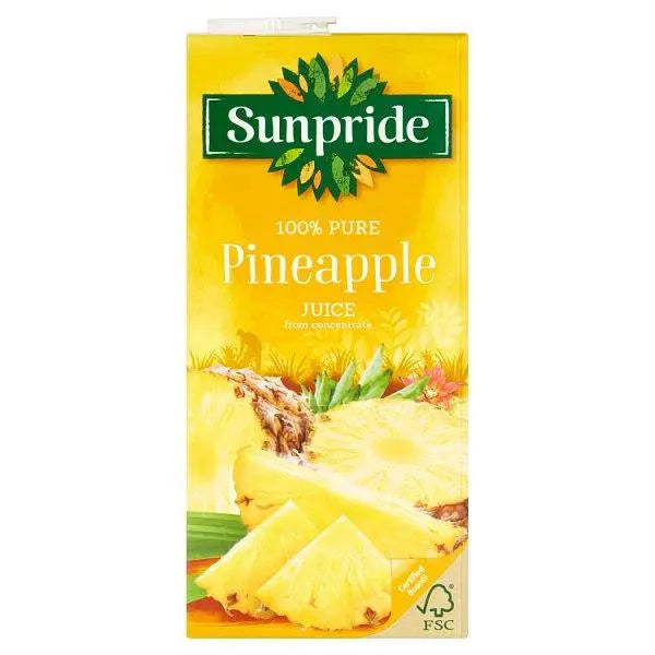 Sunpride 100% Pure Pineapple Juice from Concentrate 1 Litre (Case of 12) - Honesty Sales