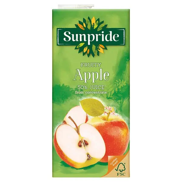 Sunpride Fruity Apple Juice Drink 1 Litre (Case of 12)  Honesty Sales U.K