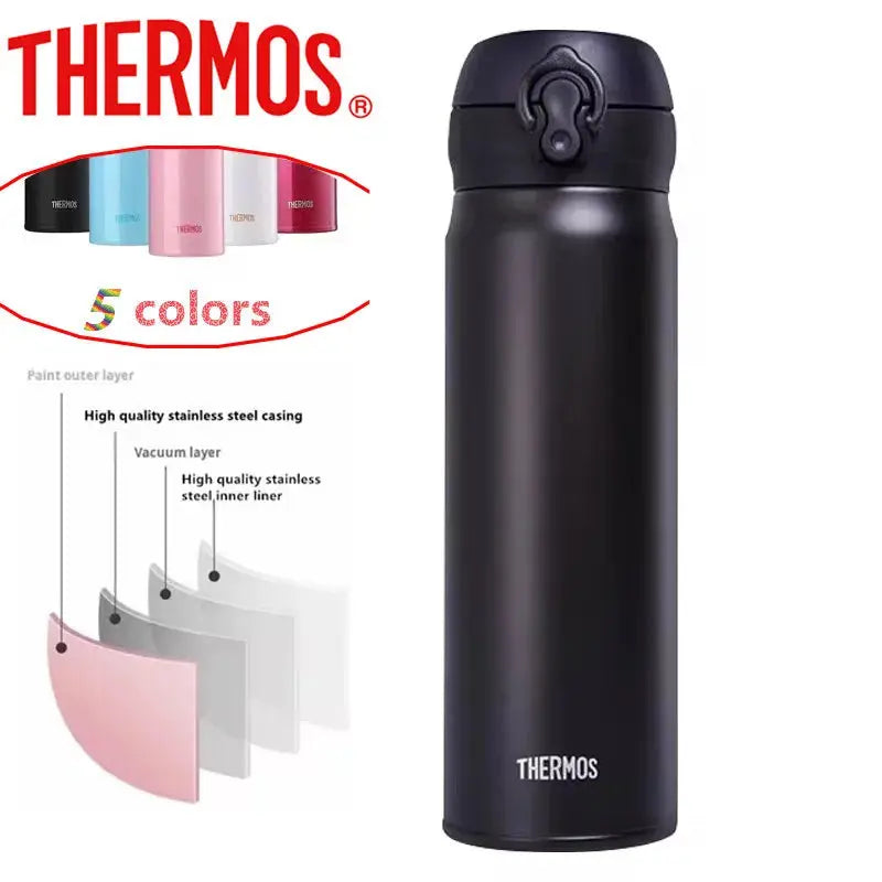 THERMOS Stainless Steel Vacuum Insulated Water Bottle – 350ml/500ml Leak-Proof Thermal Tumbler Flask  Honesty Sales U.K Main image