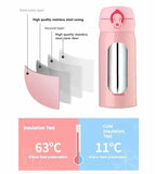 THERMOS Stainless Steel Vacuum Insulated Water Bottle – 350ml/500ml Leak-Proof Thermal Tumbler Flask  Honesty Sales U.K