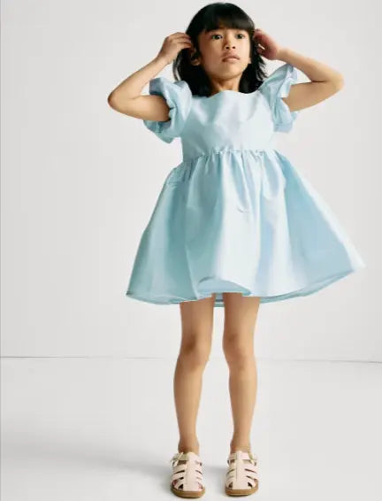 Taffeta Bow Dress (2-8 Yrs) - Honesty Sales