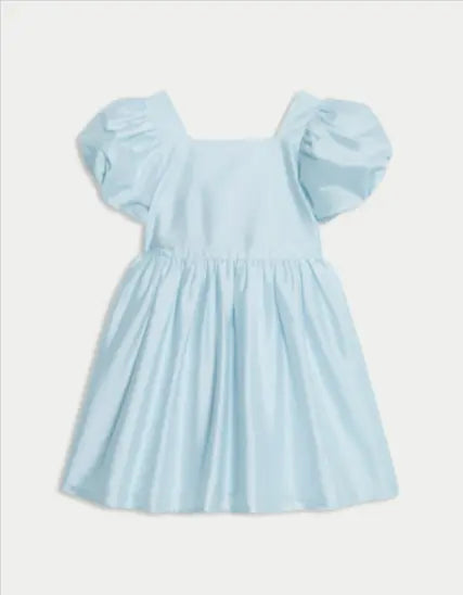 Taffeta Bow Dress (2-8 Yrs) - Honesty Sales