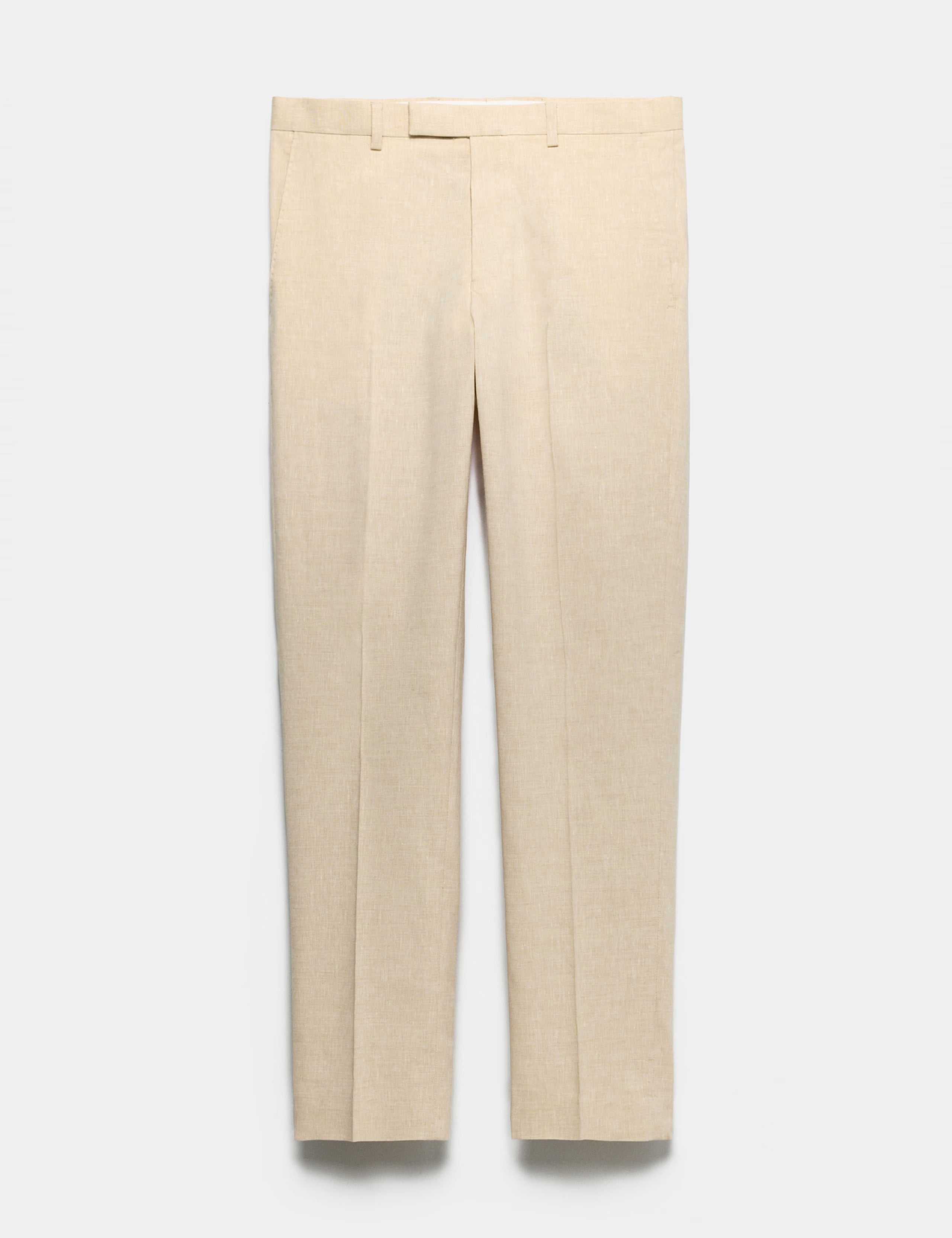 Tailored Fit Italian Performance Linen Blend Suit Trousers