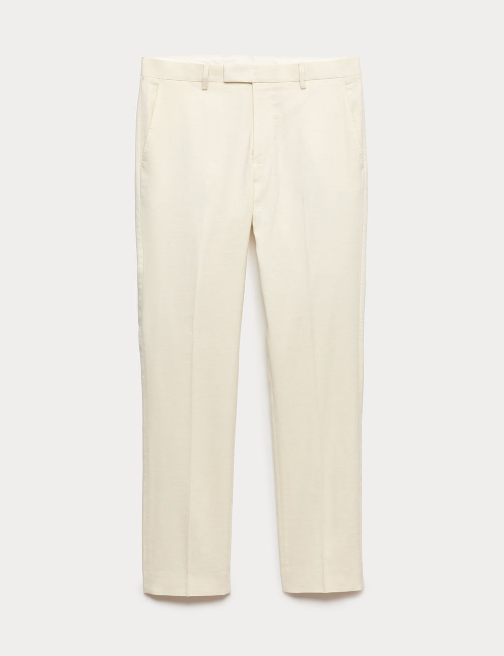 Tailored Fit Italian Performance Linen Blend Suit Trousers