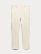 Tailored Fit Italian Performance Linen Blend Suit Trousers