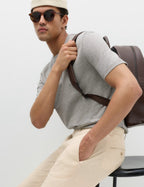 Tailored Fit Italian Performance Linen Blend Suit Trousers