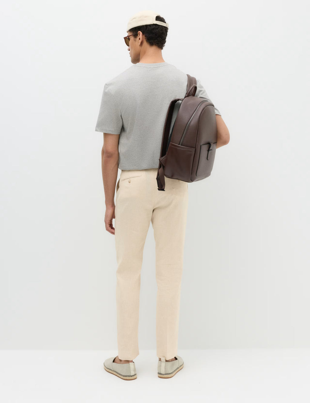 Tailored Fit Italian Performance Linen Blend Suit Trousers