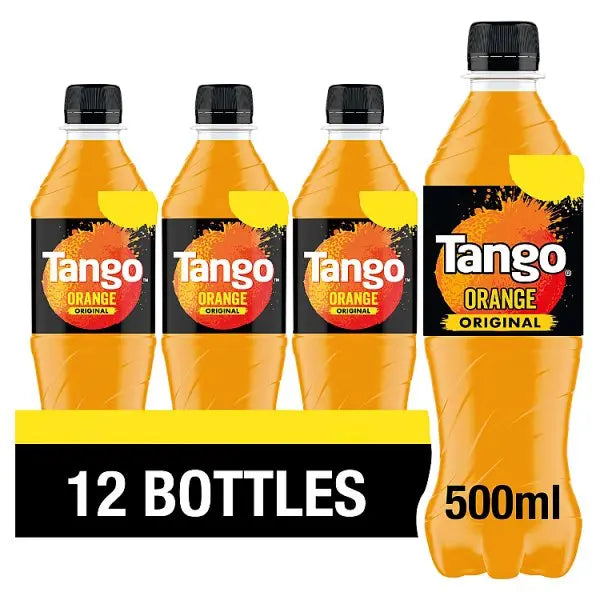Tango Orange Original Bottles PMP 12 x 500ml (Case of 12)  Honesty Sales U.K