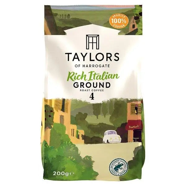 Taylors of Harrogate Rich Italian Ground Roast Coffee 200g (Case of 6) - Honesty Sales U.K Hauptbild