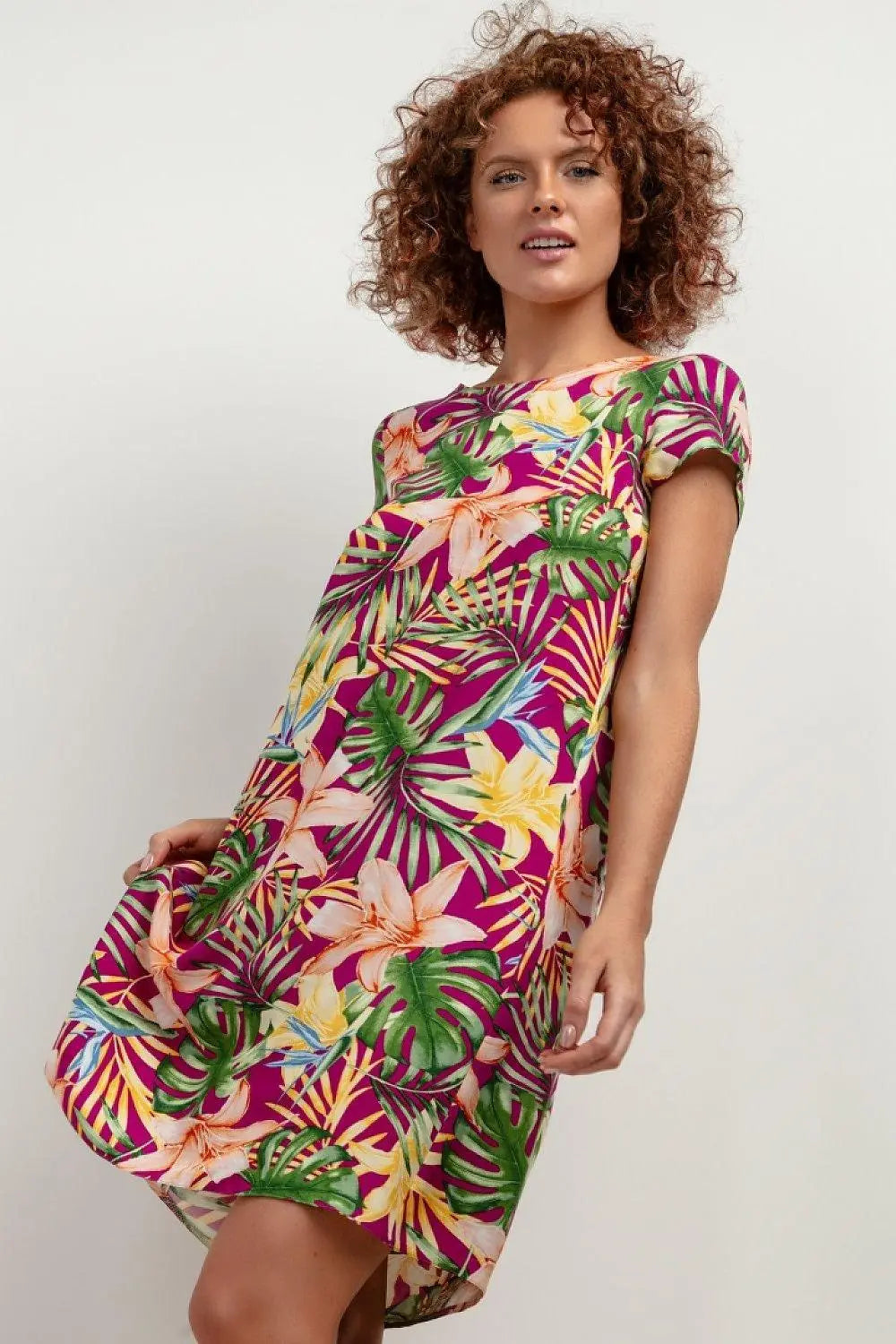 Tessita patterned viscose dress - Honesty Sales