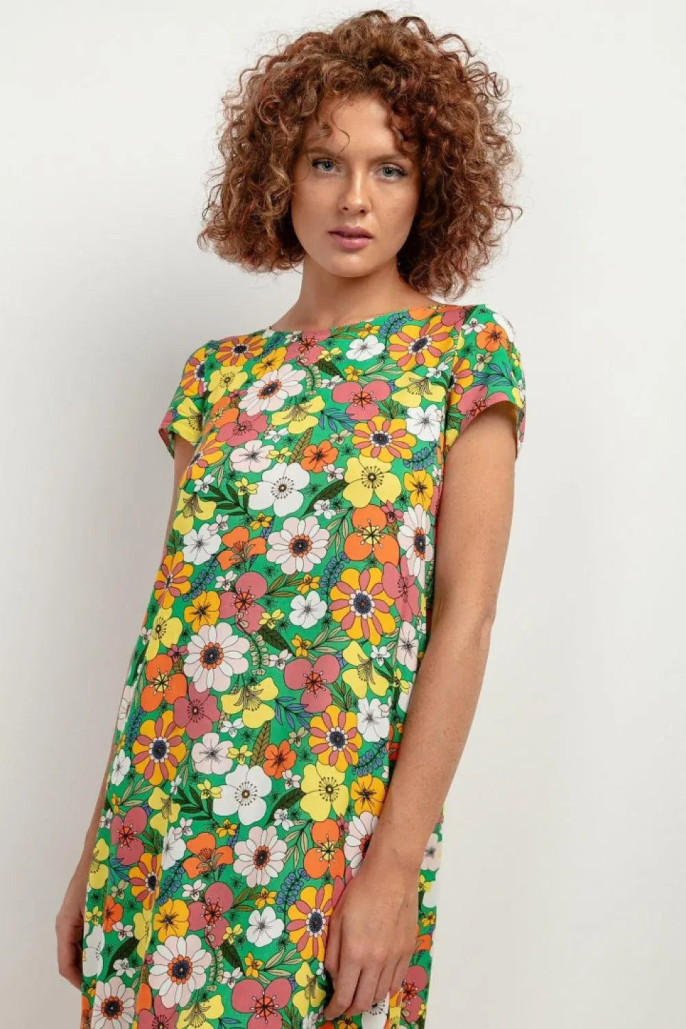 Tessita patterned viscose dress - Honesty Sales