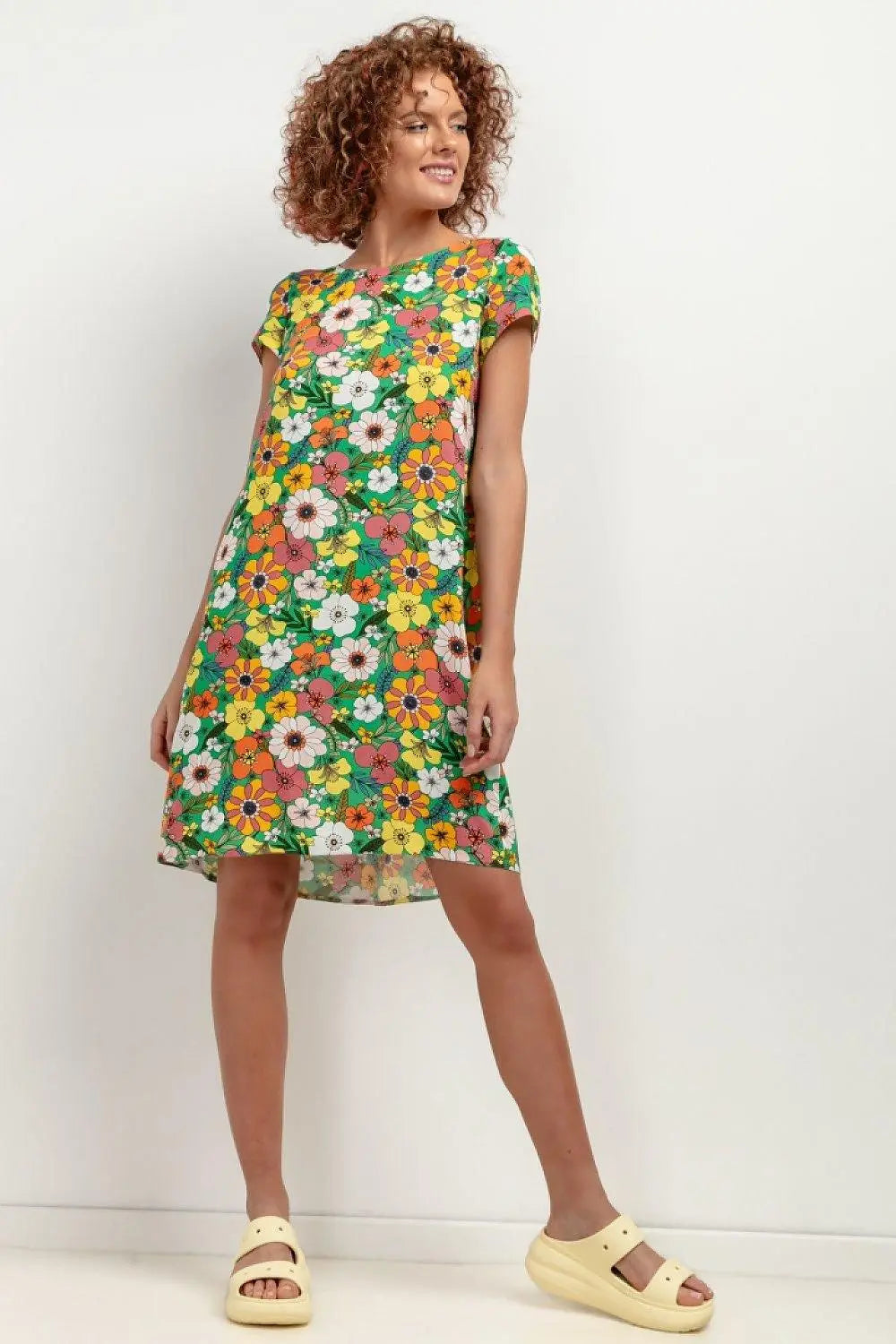 Tessita patterned viscose dress - Honesty Sales