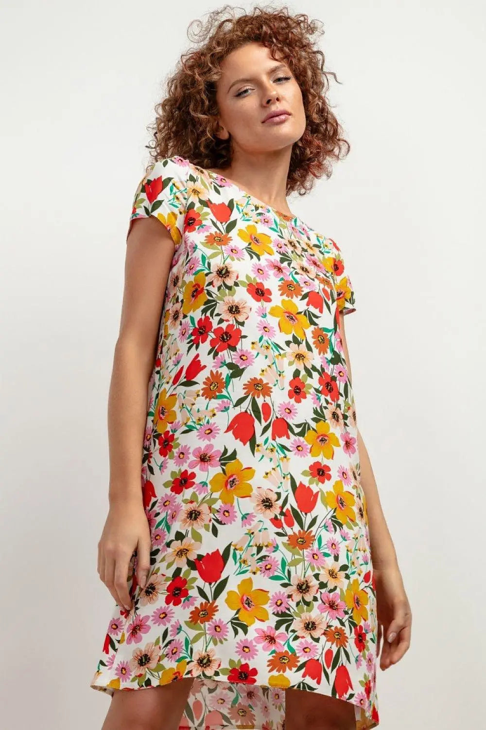 Tessita patterned viscose dress - Honesty Sales