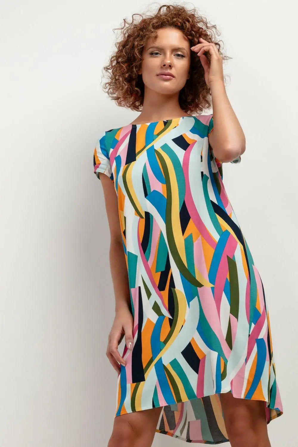Tessita patterned viscose dress - Honesty Sales