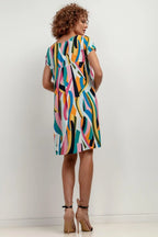 Tessita patterned viscose dress - Honesty Sales