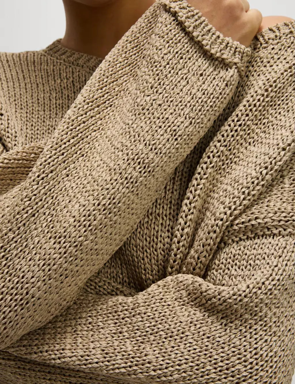 Textured Crew Neck Jumper Honesty Sales