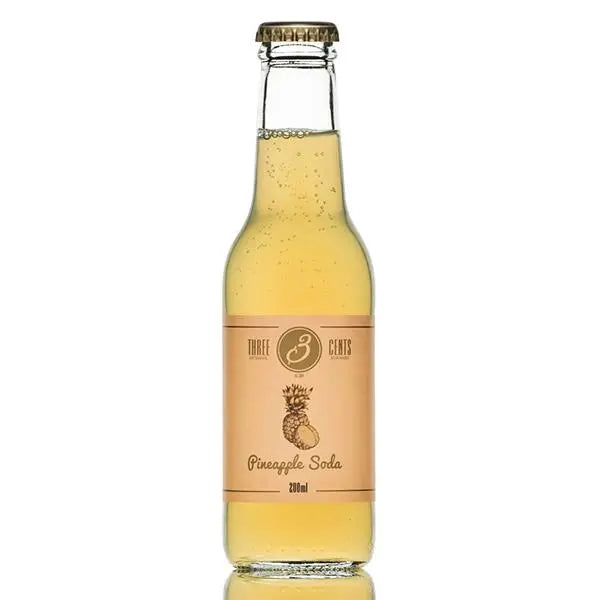 Three Cents Pineapple Soda 24 x 200ml  Honesty Sales U.K