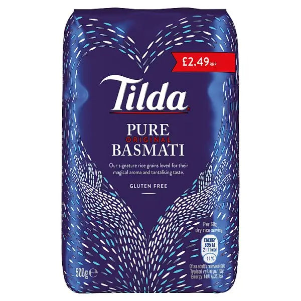 Tilda Pure Original Basmati 500g (Case of 8) - Honesty Sales