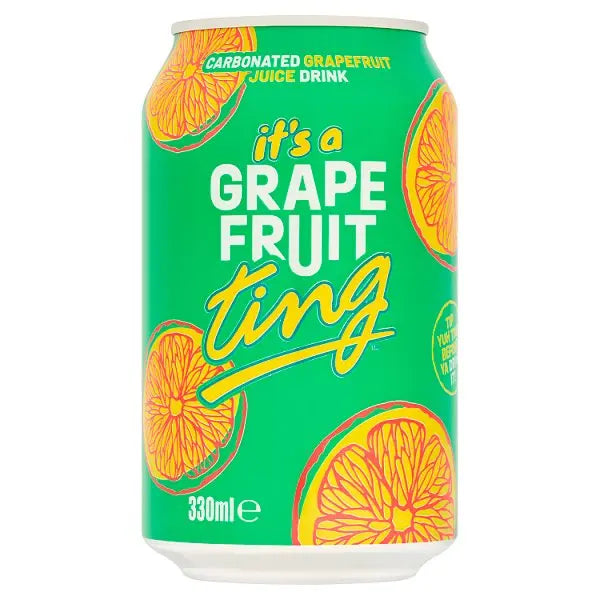 Ting Carbonated Grapefruit Juice Drink 330ml (Case of 24)  Honesty Sales U.K