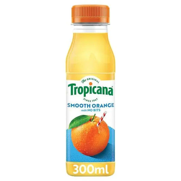 Tropicana Pure Smooth Orange Fruit Juice 300ml (Case of 8) - Honesty Sales