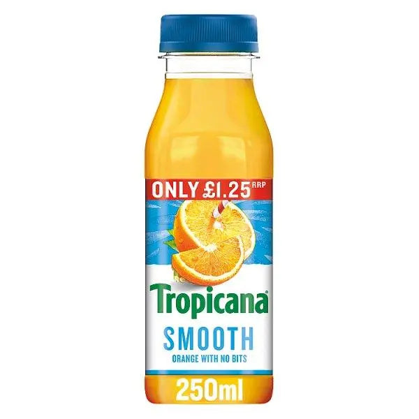 Tropicana Smooth Orange No Bits 250ml (Case of 8) - Honesty Sales Main image