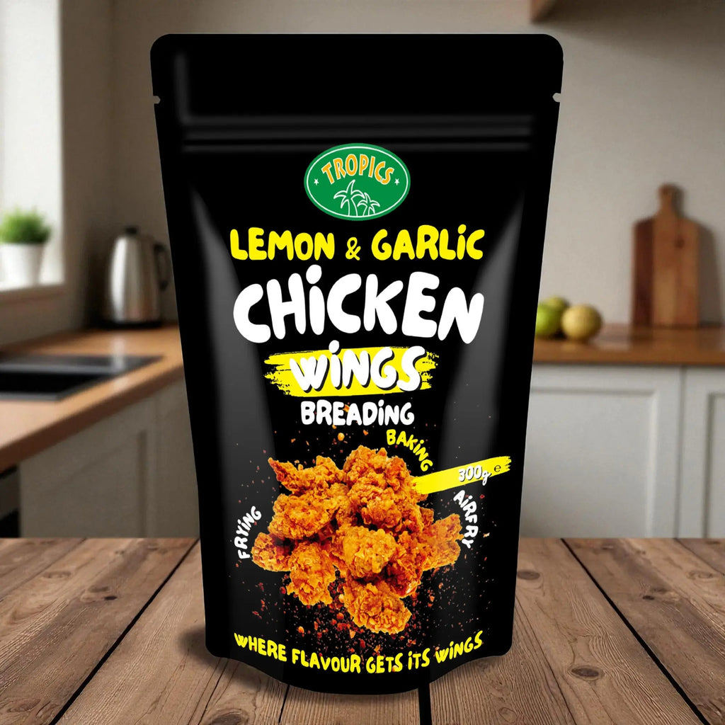 Tropics Lemon & Garlic Chicken Wings Breading 6 x 300g - Honesty Sales