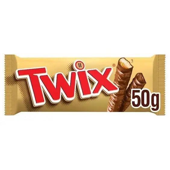 Twix Chocolate Biscuit Twin Bars 50g (Case of 32) - Honesty Sales