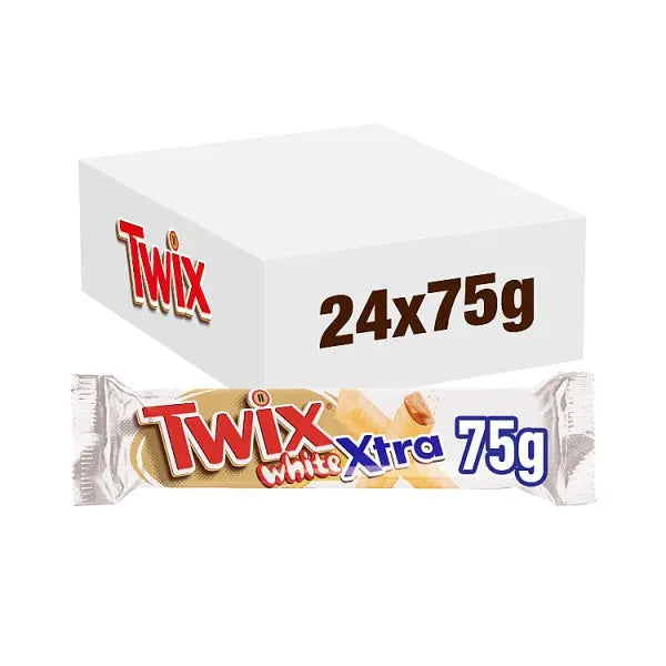 Twix Xtra White Chocolate Biscuit Twin Bars 75g (Case of 24) Twix Main image