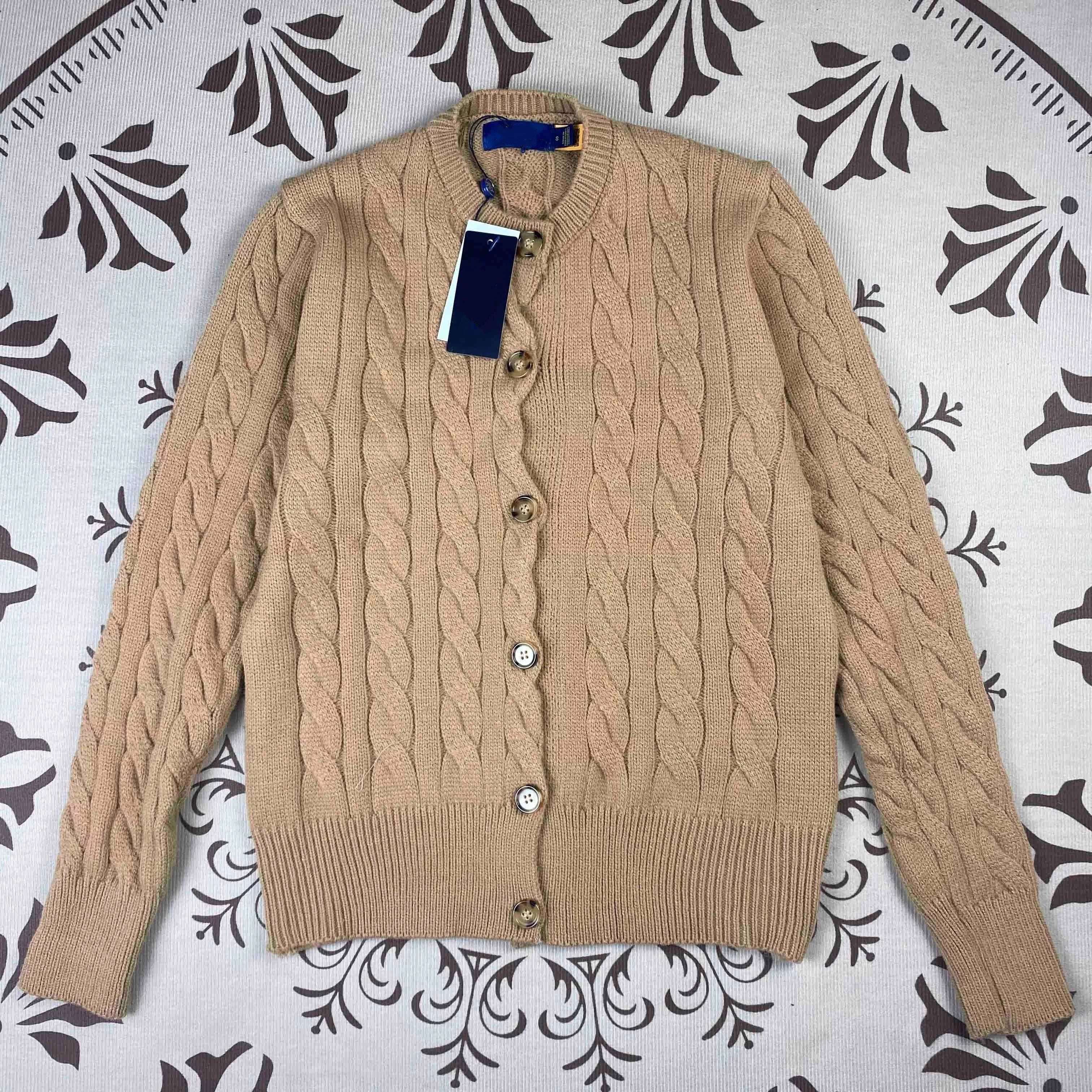 Unisex Button-Up Knit Cardigan – Stand Collar Long Sleeve Secondary image