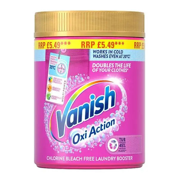 Vanish Laundry Booster and Stain Remover Powder Colours 6x470g PMP (Case of 6) - Honesty Sales U.K Image principale du produit