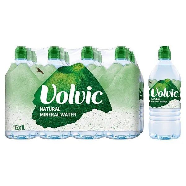 Volvic Natural Mineral Water 1L (Case of 12) - Honesty Sales U.K