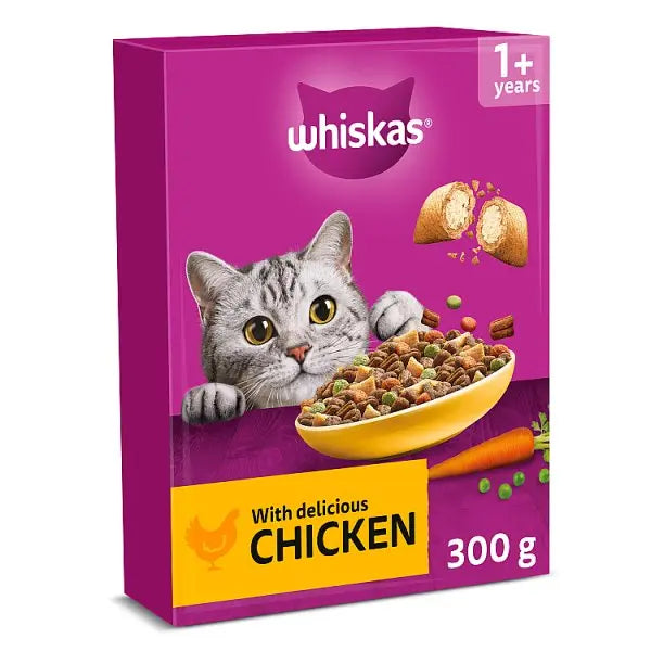 WHISKAS 1+ Dry CHICKEN Cat Food 300g (Case of 6)  Honesty Sales U.K Hauptbild